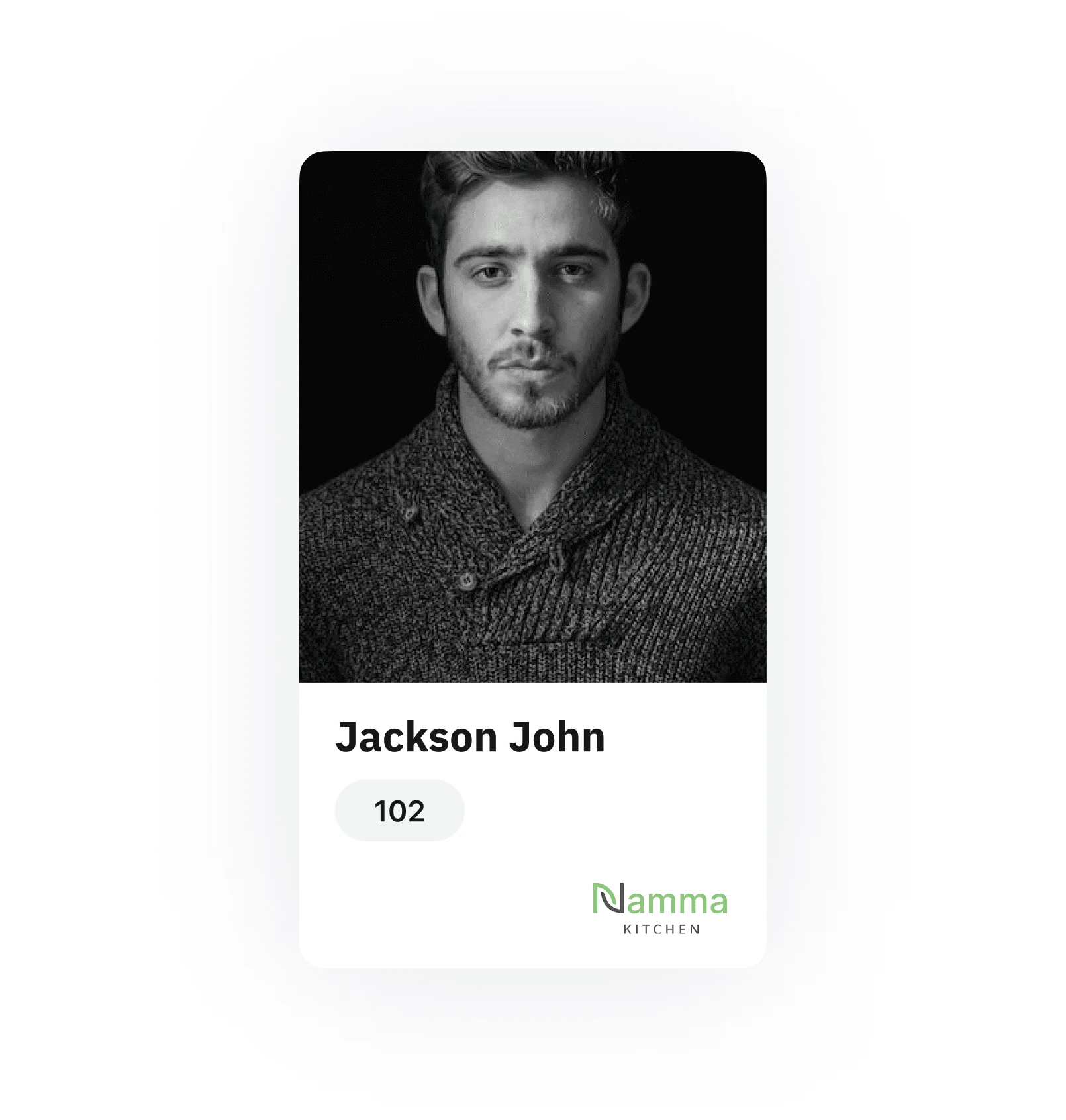 Namma Kitchen staff identification card