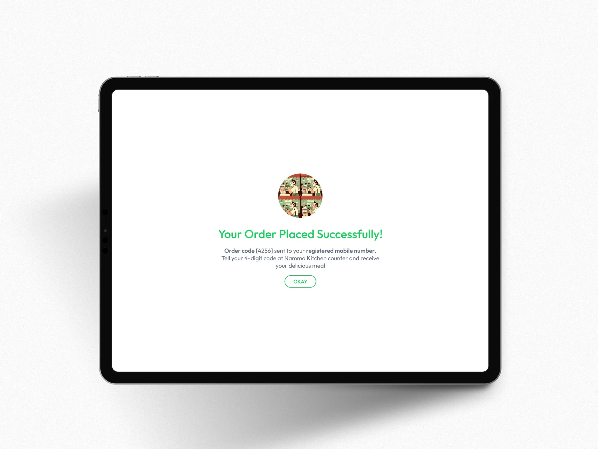 Namma Kitchen successful order confirmation